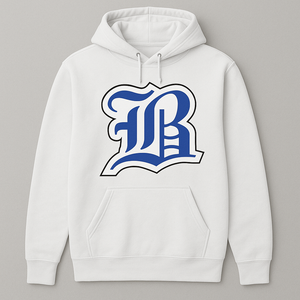 White Hoodie - Stylized "B" Logo