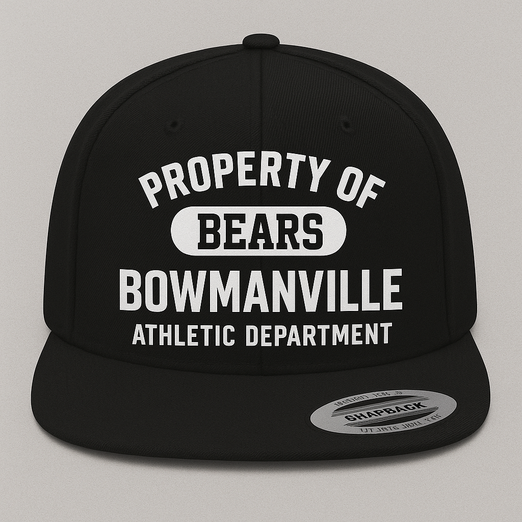 Black Snapback Hat - Property of Bears Branding
