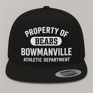 Black Snapback Hat - Property of Bears Branding