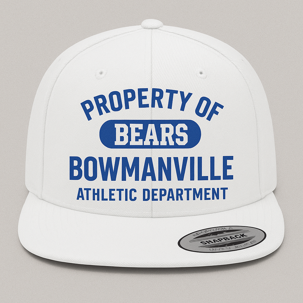 White Snapback Hat - Property of Bears Branding