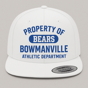 White Snapback Hat - Property of Bears Branding