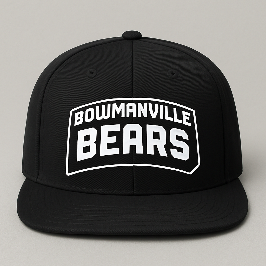 Black Snapback Hat - Block Letter Bears Logo