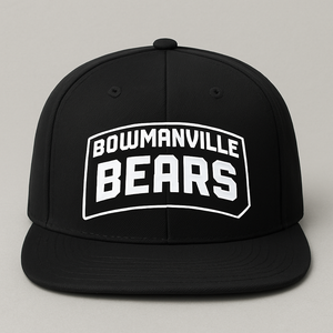 Black Snapback Hat - Block Letter Bears Logo