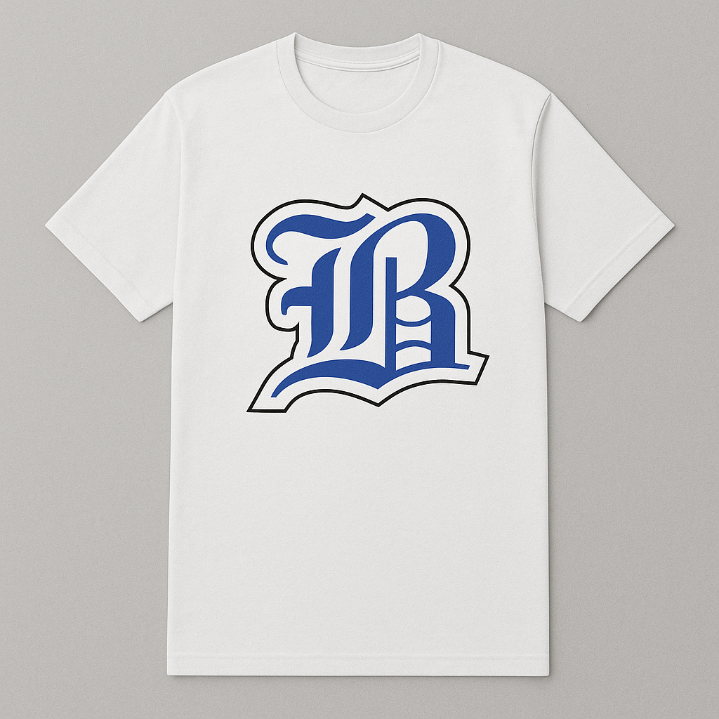White T-Shirt - Stylized "B" Logo
